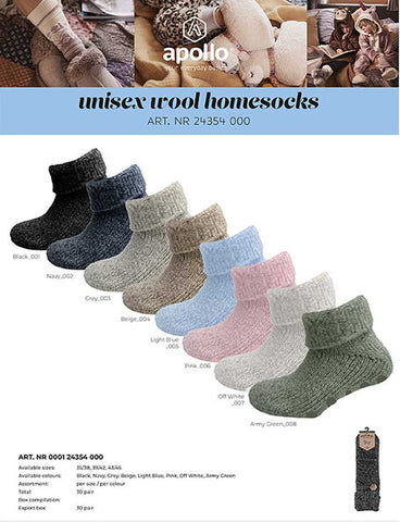 Apollo Wollen Homesokken - Warme Huissokken met Anti-Slip