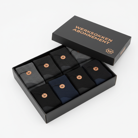 Werksokken Abonnement - Premium sokken in elegante verpakking