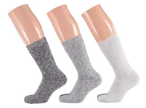 Sokken Nature polykatoen grijs 3-pack